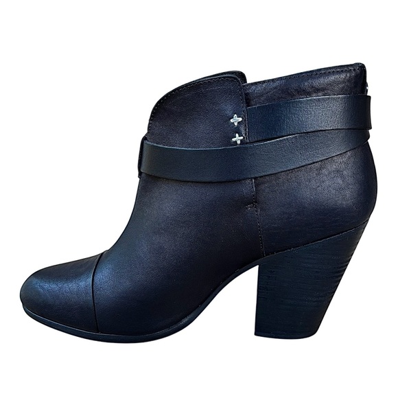 RAG & BONE “Harrow” Black Leather Booties - Picture 7 of 16